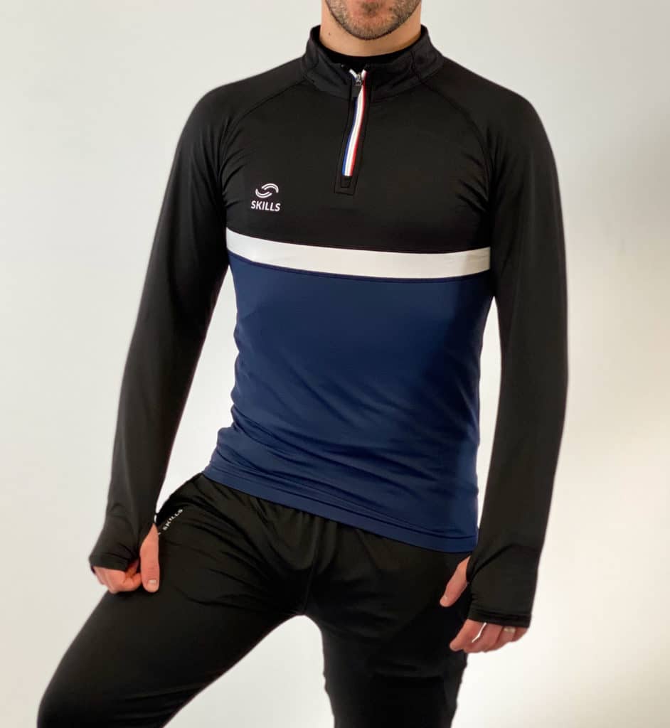 Veste d'échauffement quart-zip Move Skills portée